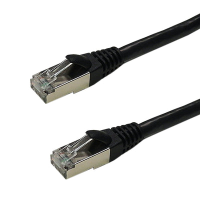 CAT6a SSTP 10GB SHIELDED STRANDED Molded Patch Cable - BLACK
