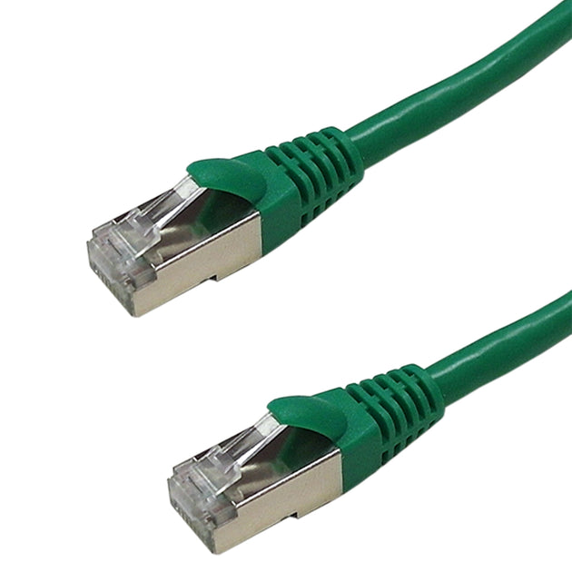 CAT6a SSTP 10GB SHIELDED STRANDED Molded Patch Cable - GREEN
