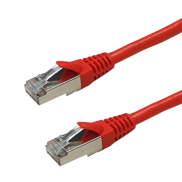 CAT6a SSTP 10GB SHIELDED STRANDED Molded Patch Cable - RED