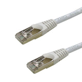 CAT6a SSTP 10GB SHIELDED STRANDED Molded Patch Cable - WHITE