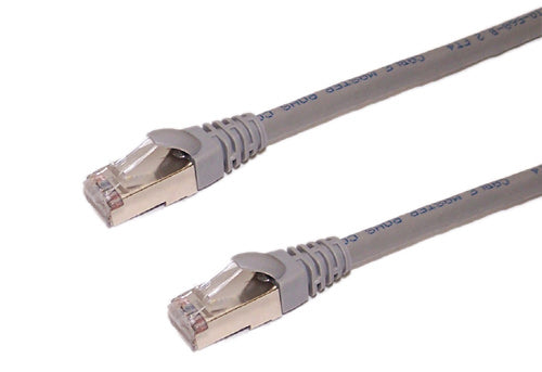 RJ45 Cat6 SOLID SHIELDED patch cable - GRAY