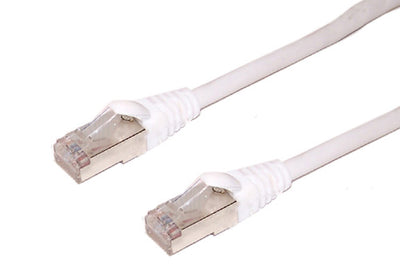 RJ45 Cat6 SOLID SHIELDED patch cable - WHITE