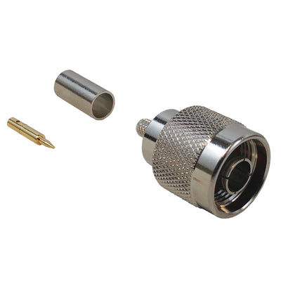 CableChum® offers the N-Type Male Crimp Connector for RG58 (LMR-195) 50 Ohm
