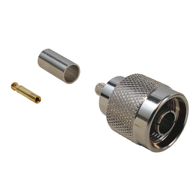 CableChum® offers the N-Type Reverse Polarity Male Crimp Connector for RG58 (LMR-195) 50 Ohm