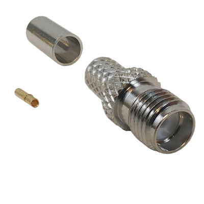 CableChum® offers the SMA Female Crimp Connector for RG58 (LMR-195) 50 Ohm