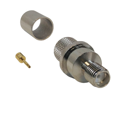 CableChum® offers the SMA Female Crimp Connector for RG8 (LMR-400) 50 Ohm