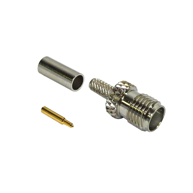 CableChum® offers the SMA Reverse Polarity Female Crimp Connector for RG174 (LMR-100) 50 Ohm