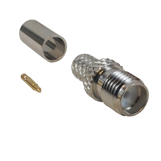 CableChum® offers the SMA Reverse Polarity Female Crimp Connector for RG58 (LMR-195) 50 Ohm