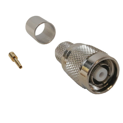 CableChum® offers the TNC Reverse Polarity Male Crimp Connector for RG8 (LMR-400) 50 Ohm