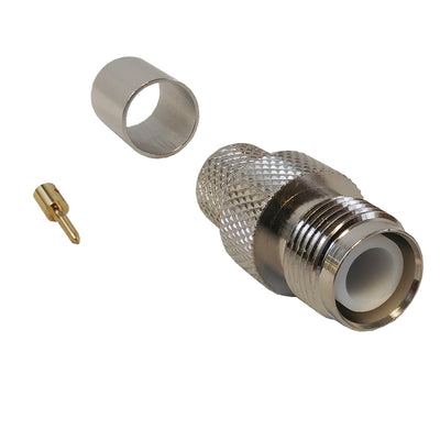 CableChum® offers the TNC Reverse Polarity Female Crimp Connector for RG8 (LMR-400) 50 Ohm