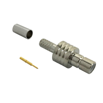 CableChum® offers the SMB Female Crimp Connector for RG174 (LMR-100) 50 Ohm
