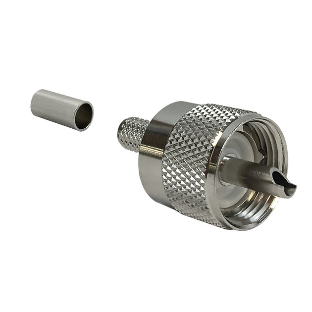 CableChum® offers the UHF Male Crimp Connector for RG58 (LMR-195) 50 Ohm