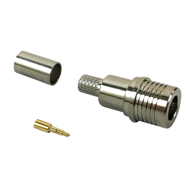 CableChum® offers the QMA Male Crimp Connector for RG58 (LMR-195) 50 Ohm