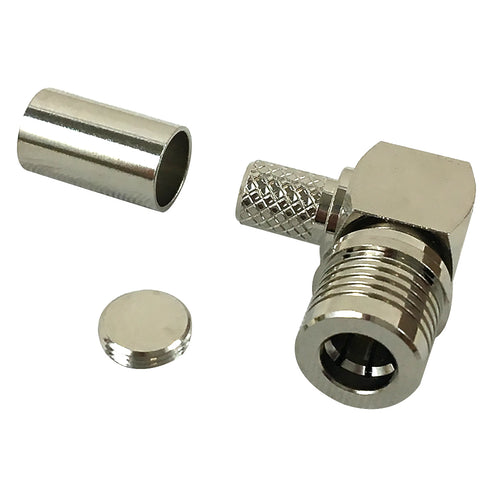 CableChum® offers the QMA Male Right Angle Crimp Connector for LMR-240 50 Ohm