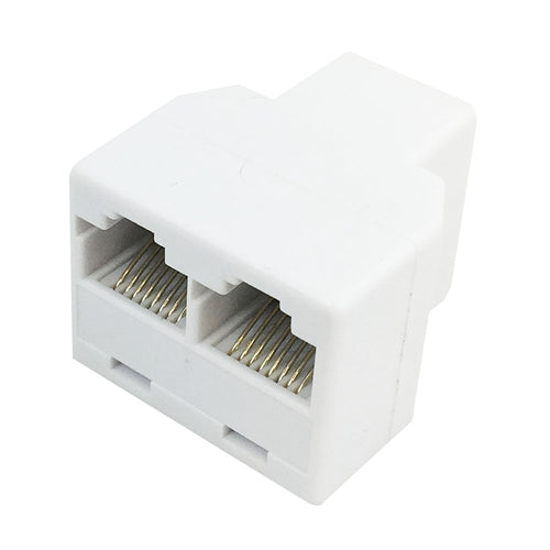 CableChum® offers the RJ45 Tee Adapter (3x RJ45 Female) - White