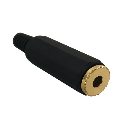 CableChum® offers the 3.5mm Stereo Female Solder Connector - Black