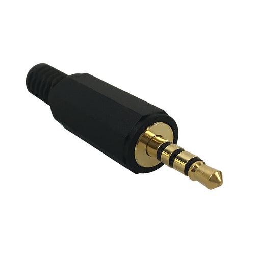 CableChum® offers the 3.5mm 4C Male Solder Connector - Black