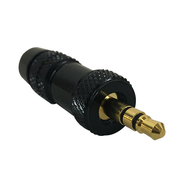 CableChum® offers the Premium 3.5mm Locking Stereo Male Solder Connector (6.3mm ID) - Black