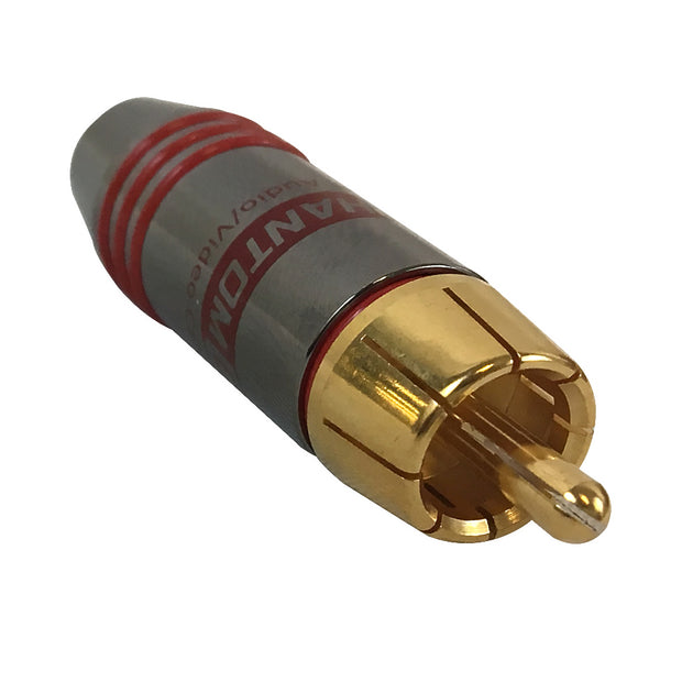 CableChum® offers the Premium RCA Male Solder Connector (5.5mm ID) - Red