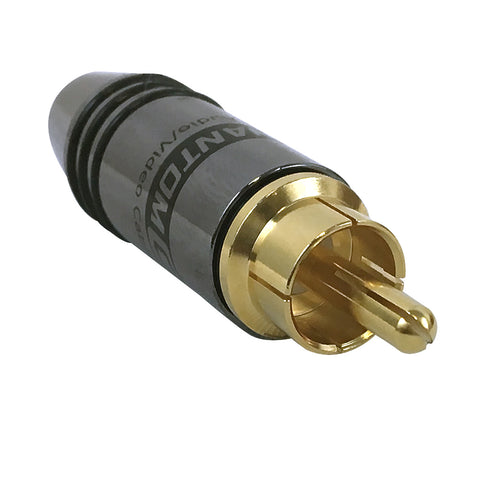CableChum® offers the Premium Mini-RCA Male Solder Connector (4.5mm ID) - Black