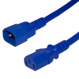 This CableChum® power cord consists of a C14 male on one end and a C13 female on the other end. blue