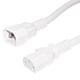This CableChum® power cord consists of a C14 male on one end and a C13 female on the other end. white
