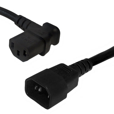 This CableChum® power cord consists of a C14 male on one end and a C13 right angle female on the other end.