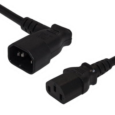 This CableChum® power cord consists of a C14 right angle male on one end and a C13 female on the other end. 