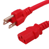 This CableChum® power cord consists of a 5-15P male on one end and a C13 female on the other end.   red