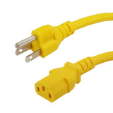 This CableChum® power cord consists of a 5-15P male on one end and a C13 female on the other end.   yellow