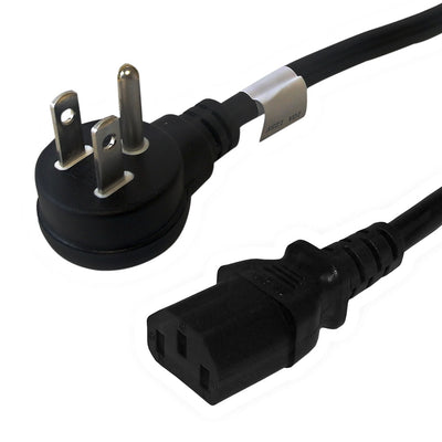 This CableChum® power cord consists of a 5-15P down angle male on one end and a C13 female on the other end. 
