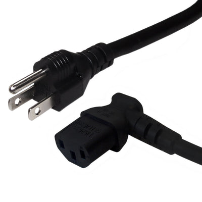 This CableChum® power cord consists of a 5-15P male on one end and a C13 right angle female on the other end.