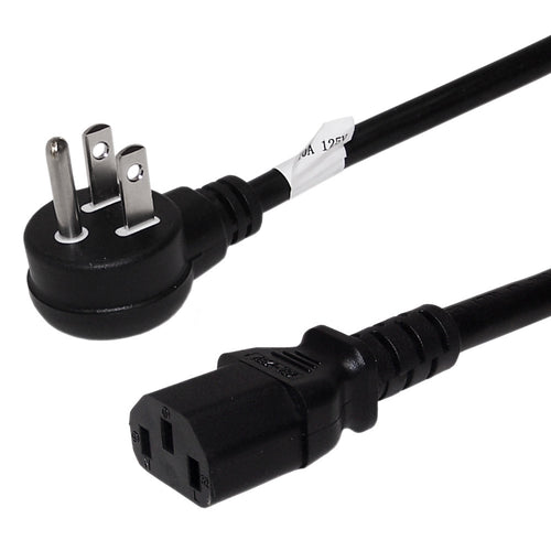This CableChum® power cord consists of a 5-15P up angle male on one end and a C13 female on the other end.