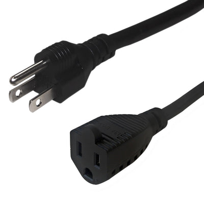 This CableChum® power cord consists of a 5-15P male on one end and a 5-15R female on the other end. 