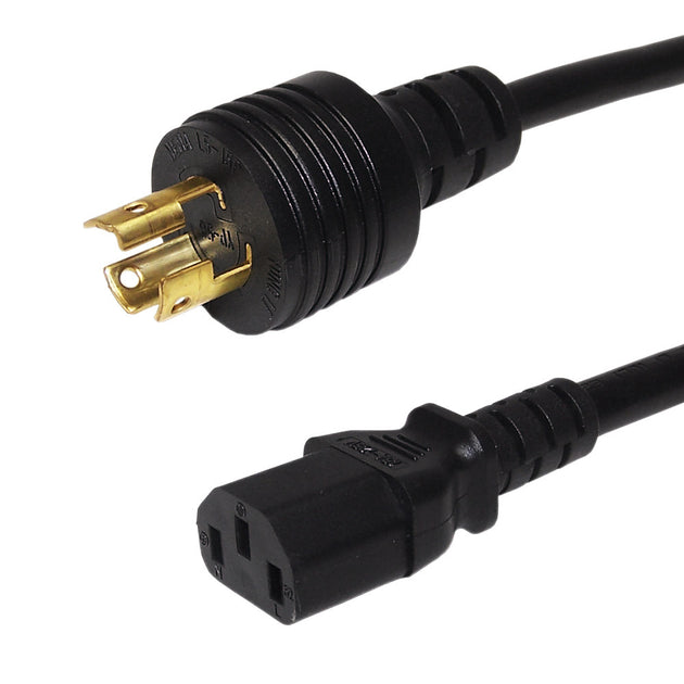 This CableChum® power cord consists of a L5-15P male on one end and a C13 female on the other end.