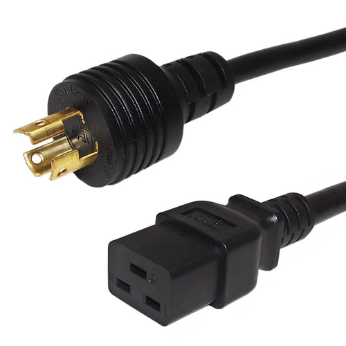 This CableChum® power cord consists of a L5-15P male on one end and a C19 female on the other end. 