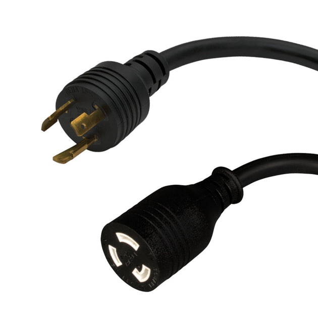 This CableChum® power cord consists of a L5-20P male (Twist-Lock) on one end and a L5-20R female (Twist-Lock) on the other end. 