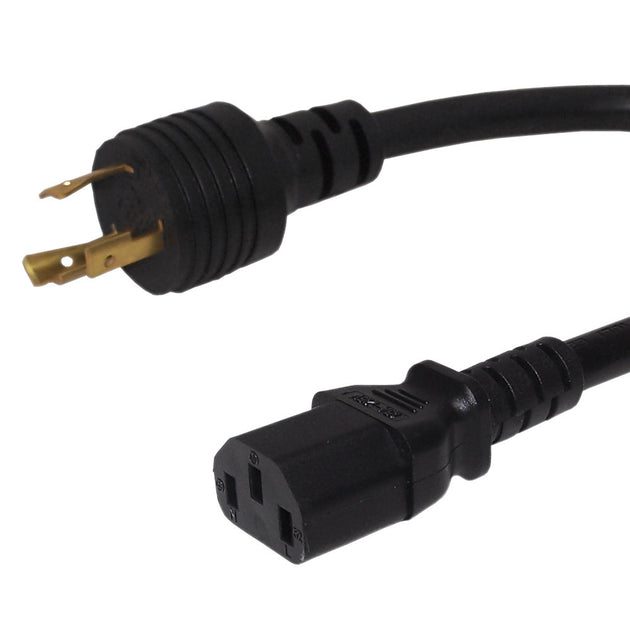 This CableChum® power cord consists of a L5-20P male (Twist-Lock) on one end and a C13 female on the other end.
