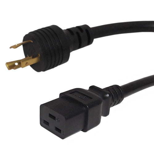 This CableChum® power cord consists of a L5-20P male (Twist-Lock) on one end and a C19 female on the other end.