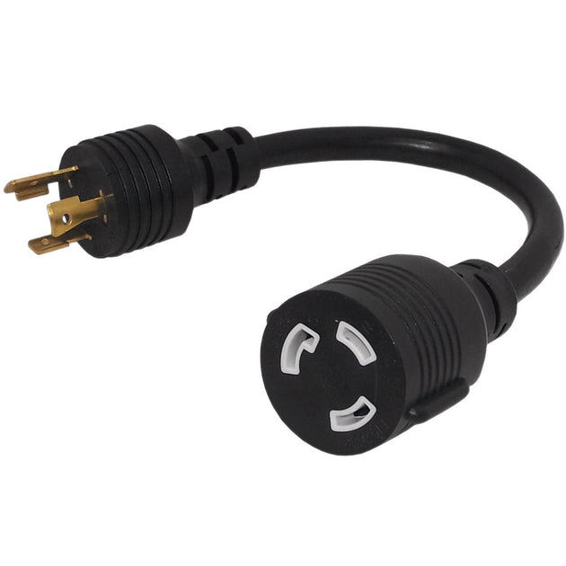 This CableChum® power cord consists of a L5-20P male on one end and a L5-30R female on the other end.