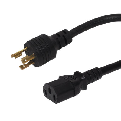 NEMA L6-20P to IEC C13 Power Cable - 14 AWG SJT