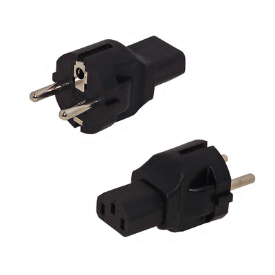 CableChum® offers the SCHUKO CEE 7-7 (Euro) Male to C13 Power Adapter