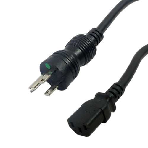 This CableChum® Hospital Grade power cord consists of a NEMA 5-15P hospital grade male on one end and a IEC C13 female on the other end.