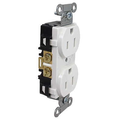 CableChum® offers the Power Receptacle Duplex (15A 125V) - BR15WHI White