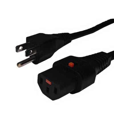 This CableChum® power cord consists of a 5-15P male on one end and a locking C13 female on the other end. 