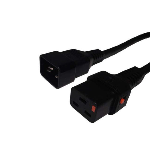 This CableChum® power cord consists of a C20 male on one end and a locking C19 female on the other end. 