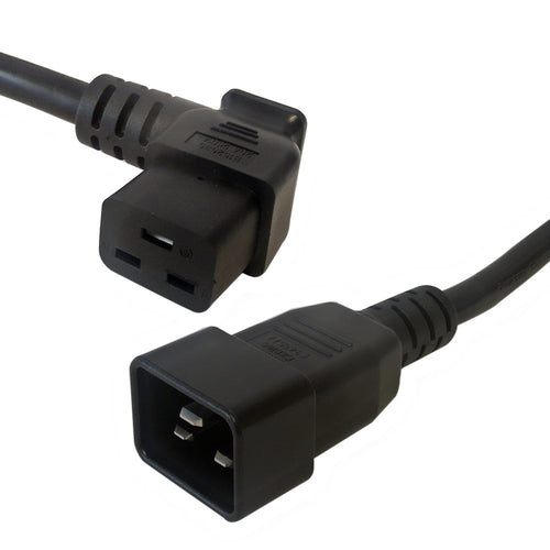 This CableChum® power cord consists of a C20 male on one end and a C19 right angle female on the other end. 