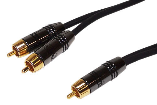 CableChum® offers Single RCA Male to 2 x RCA Male Premium Cable FT4