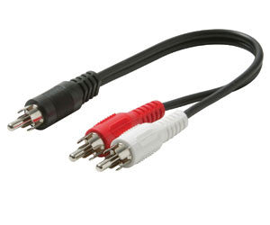 CableChum® offers RCA Male to 2 x RCA Male Cable Adapter 6 Inches