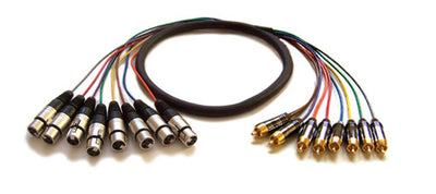 CableChum® offers RCA Male to XLR Female Unbalanced Analog 8-Channel  Premium Snake Cable